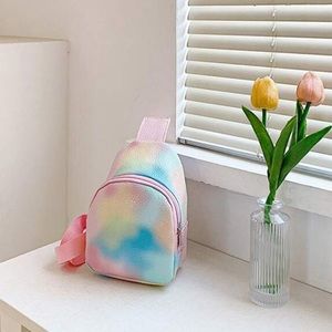 Cute Ombré Rainbow Pink Zip Stitch Detail Sling Bag Girls OS New